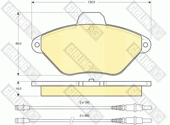 Kit de plaquettes de frein, frein à disque