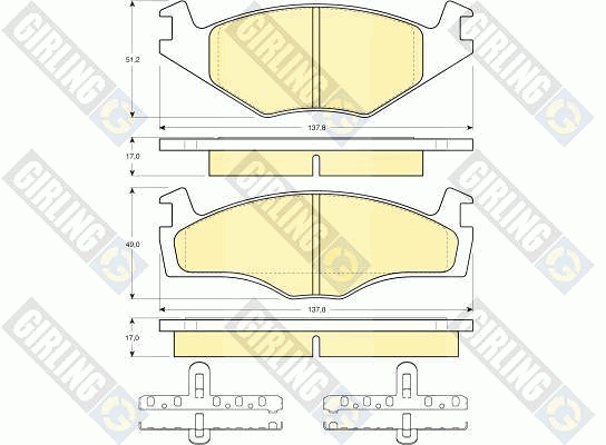 Kit de plaquettes de frein, frein à disque