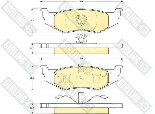 Kit de plaquettes de frein, frein à disque