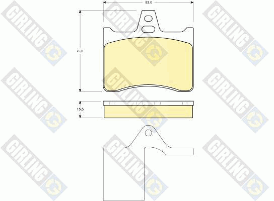 Kit de plaquettes de frein, frein à disque