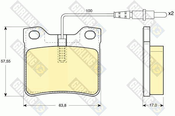 Kit de plaquettes de frein, frein à disque