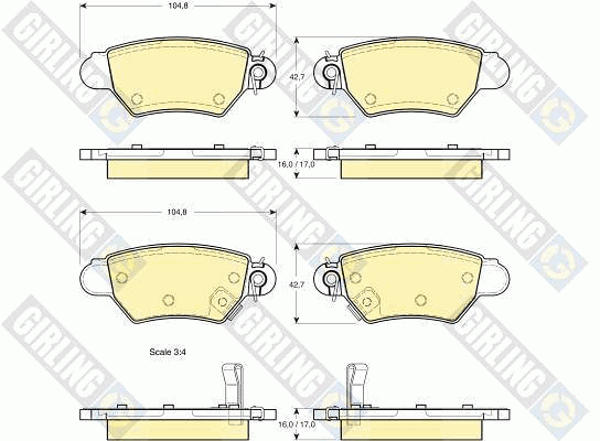 Kit de plaquettes de frein, frein à disque