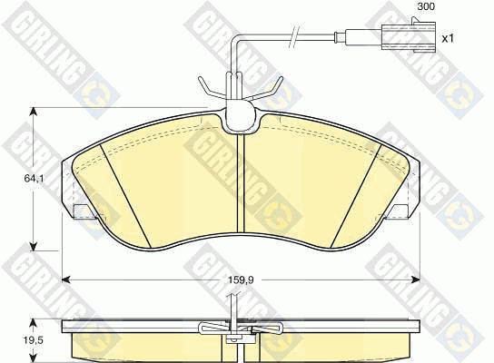 Kit de plaquettes de frein, frein à disque