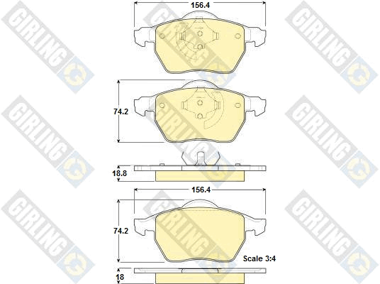 Kit de plaquettes de frein, frein à disque