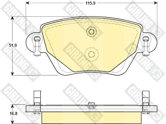 Kit de plaquettes de frein, frein à disque