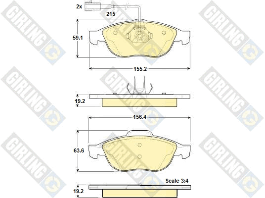 Kit de plaquettes de frein, frein à disque