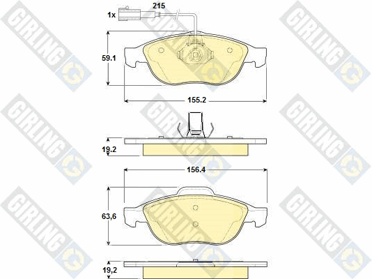 Kit de plaquettes de frein, frein à disque