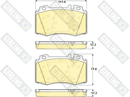 Kit de plaquettes de frein, frein à disque