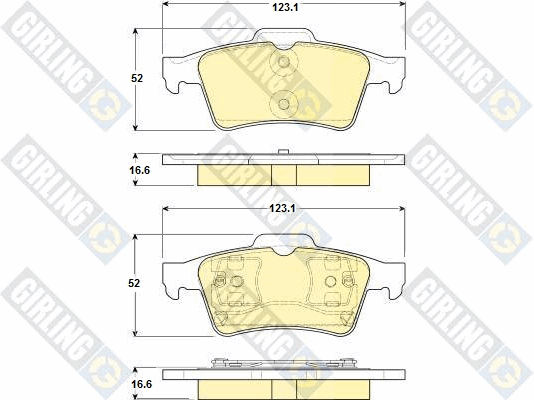 Kit de plaquettes de frein, frein à disque