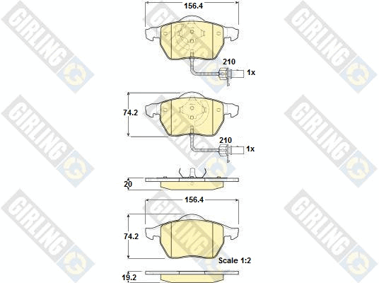 Kit de plaquettes de frein, frein à disque