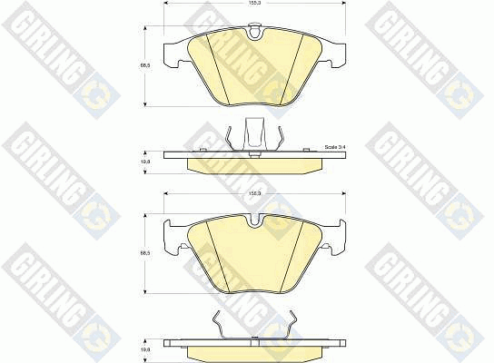 Kit de plaquettes de frein, frein à disque