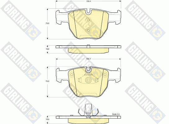 Kit de plaquettes de frein, frein à disque