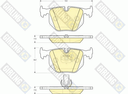 Kit de plaquettes de frein, frein à disque