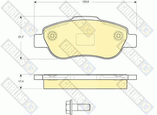 Kit de plaquettes de frein, frein à disque