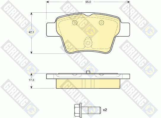 Kit de plaquettes de frein, frein à disque