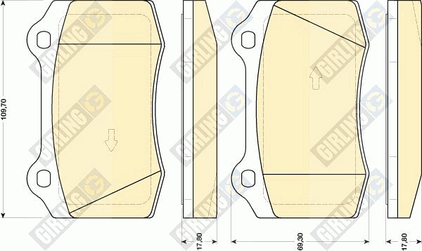 Kit de plaquettes de frein, frein à disque