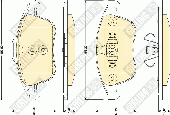 Kit de plaquettes de frein, frein à disque