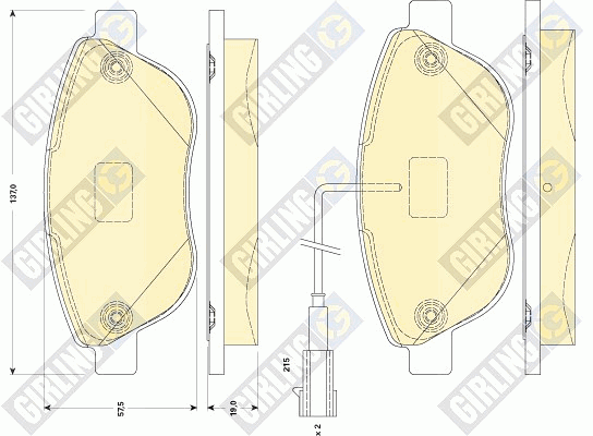 Kit de plaquettes de frein, frein à disque