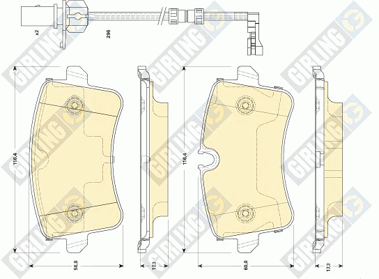 Kit de plaquettes de frein, frein à disque