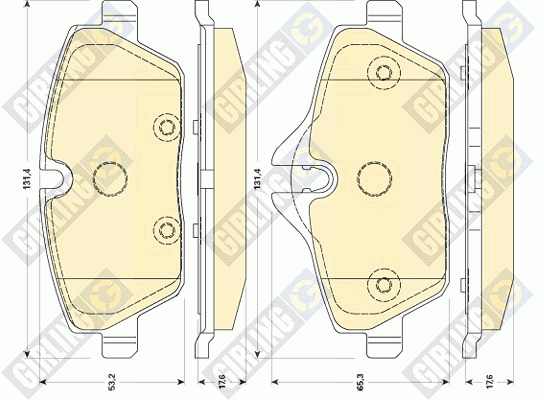 Kit de plaquettes de frein, frein à disque