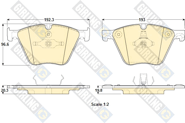 Kit de plaquettes de frein, frein à disque