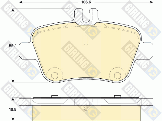 Kit de plaquettes de frein, frein à disque