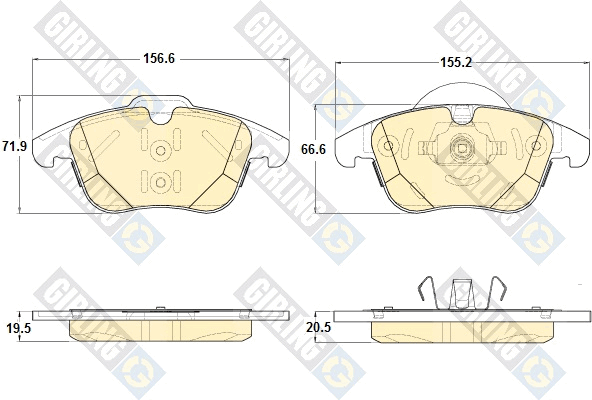 Kit de plaquettes de frein, frein à disque