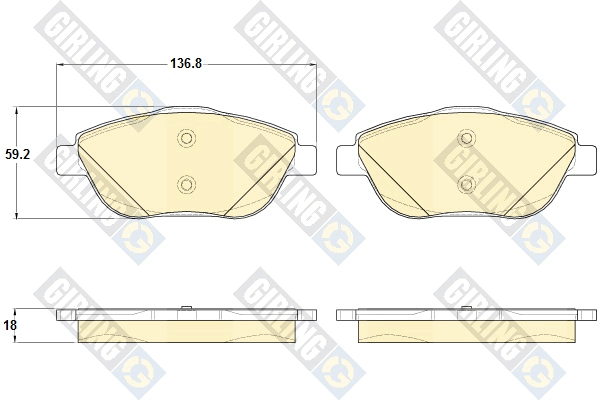 Kit de plaquettes de frein, frein à disque