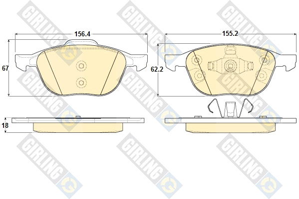 Kit de plaquettes de frein, frein à disque