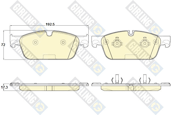 Kit de plaquettes de frein, frein à disque