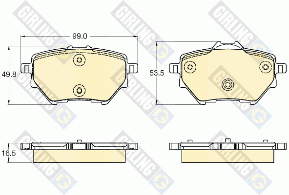 Kit de plaquettes de frein, frein à disque