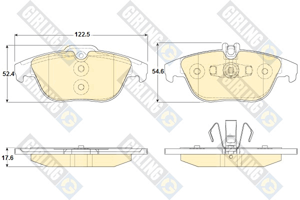 Kit de plaquettes de frein, frein à disque