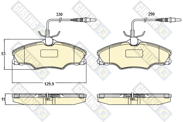 Kit de plaquettes de frein, frein à disque