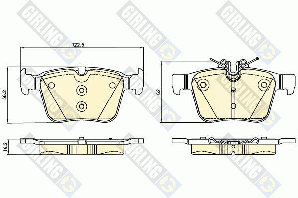 Kit de plaquettes de frein, frein à disque