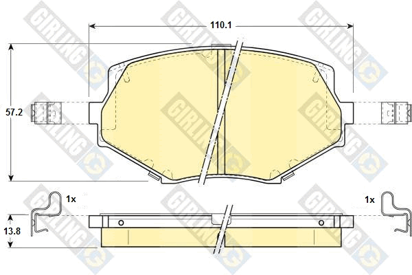 Kit de plaquettes de frein, frein à disque