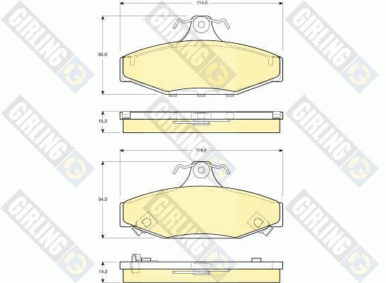 Kit de plaquettes de frein, frein à disque