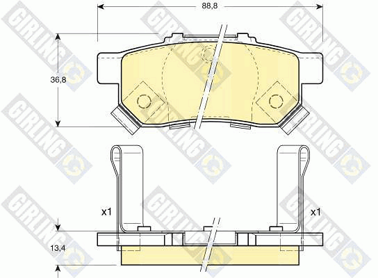 Kit de plaquettes de frein, frein à disque