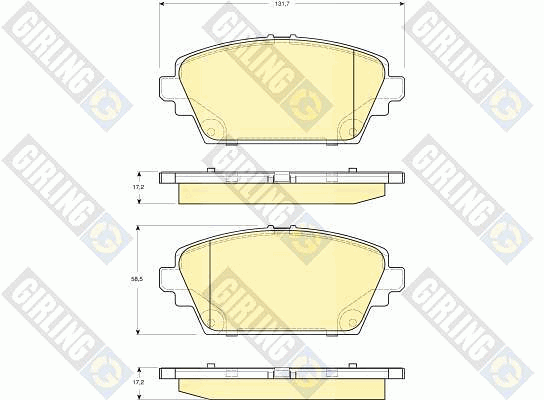 Kit de plaquettes de frein, frein à disque