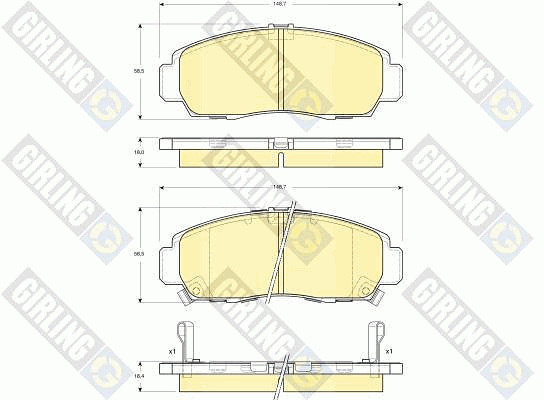 Kit de plaquettes de frein, frein à disque