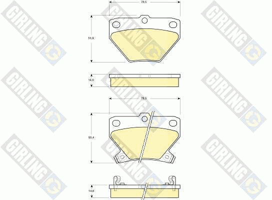 Kit de plaquettes de frein, frein à disque