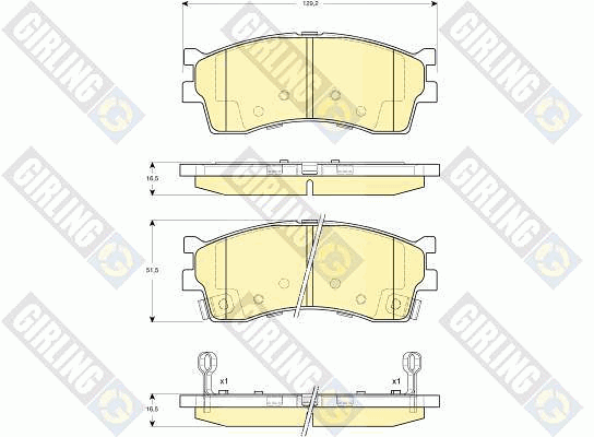 Kit de plaquettes de frein, frein à disque