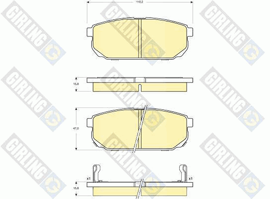 Kit de plaquettes de frein, frein à disque