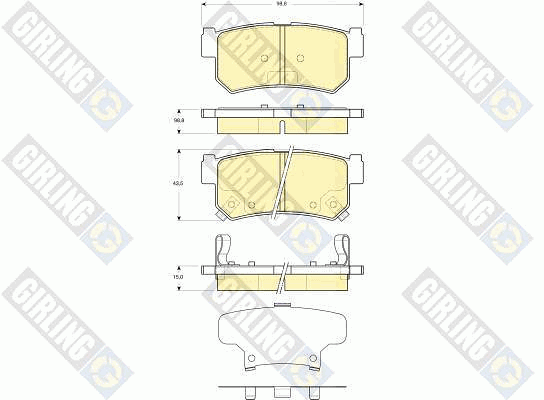 Kit de plaquettes de frein, frein à disque