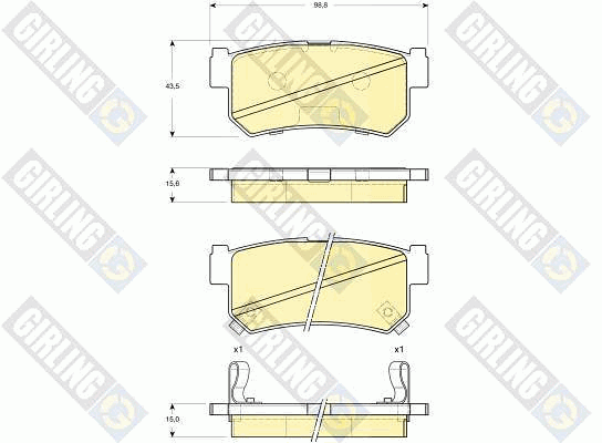 Kit de plaquettes de frein, frein à disque