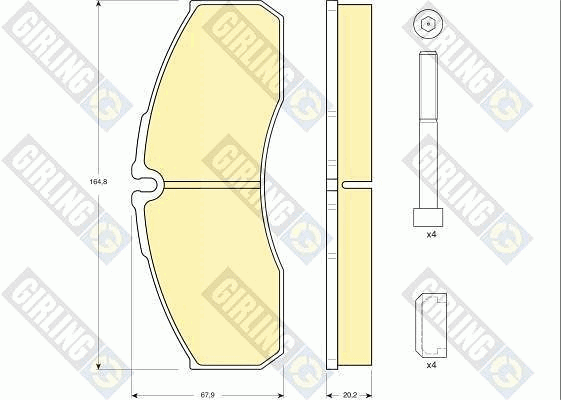 Kit de plaquettes de frein, frein à disque