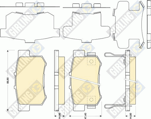 Kit de plaquettes de frein, frein à disque