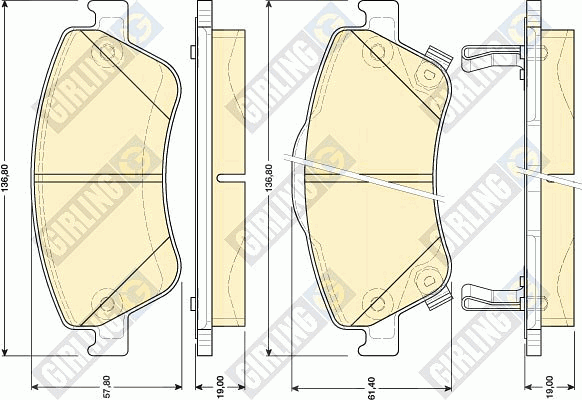 Kit de plaquettes de frein, frein à disque