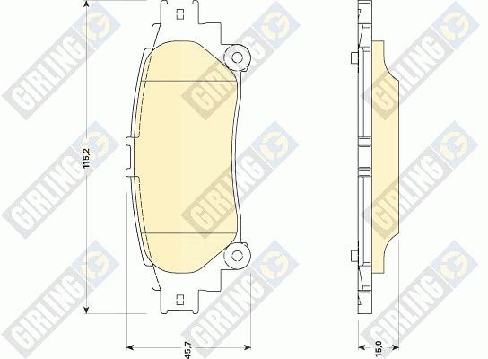 Kit de plaquettes de frein, frein à disque