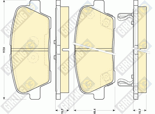 Kit de plaquettes de frein, frein à disque