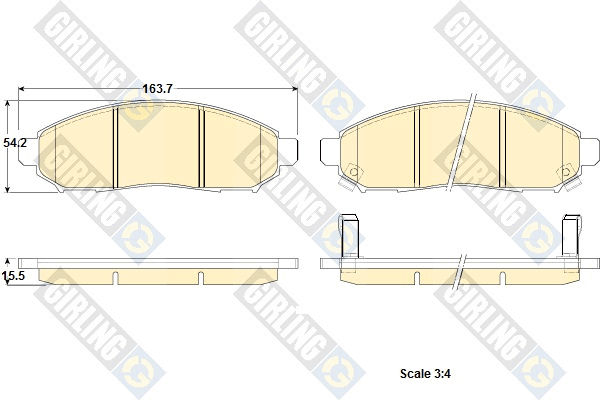 Kit de plaquettes de frein, frein à disque